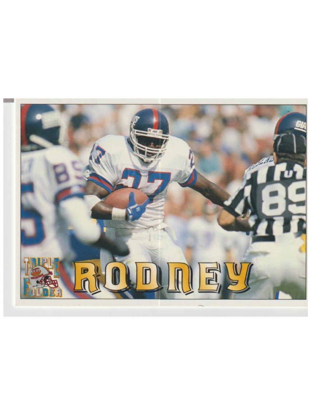 Rodney Hampton 1994 Pacific Trading Cards Triple Folder – Ungraded – Giants